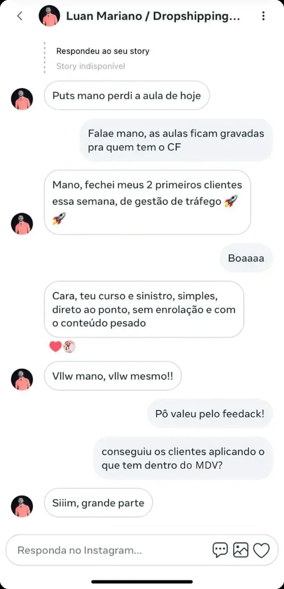 Conversa original de Luan Mariano