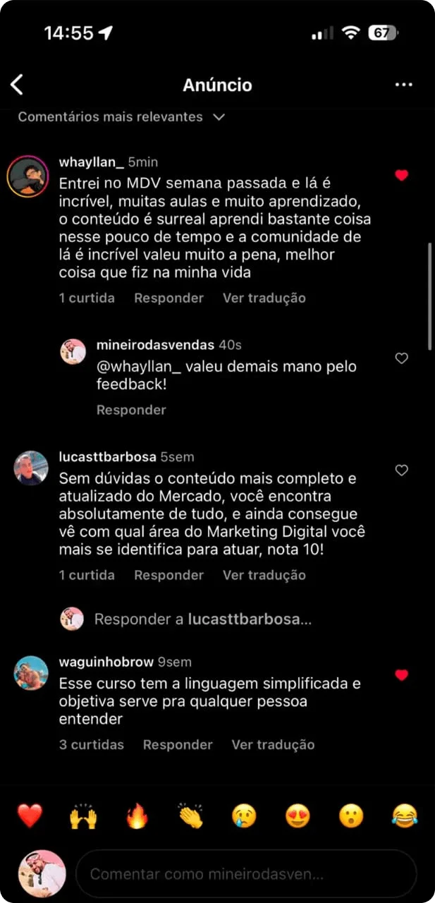 Depoimento whayllan_ - MDV é incrível