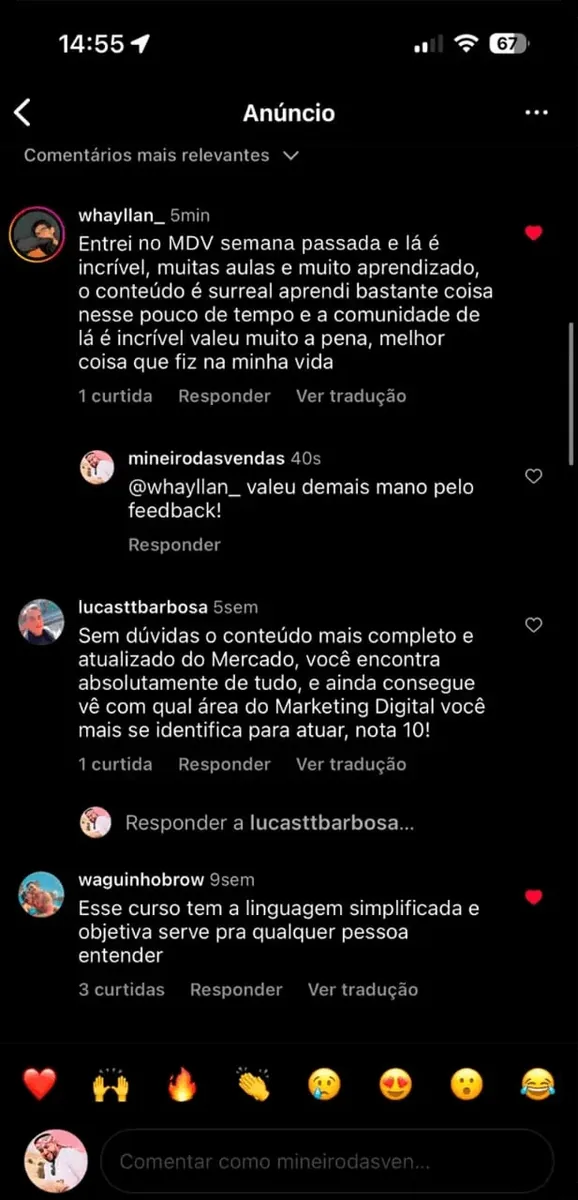 Depoimento whayllan_ - MDV é incrível